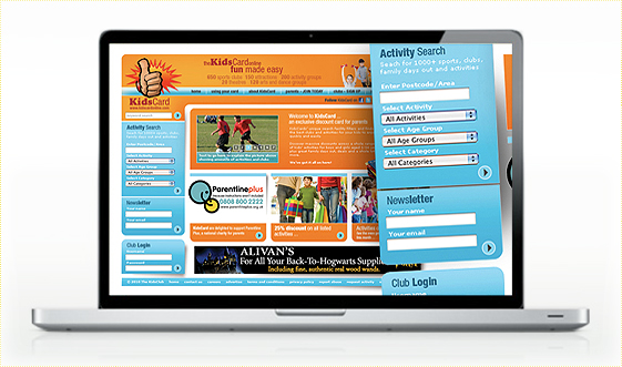 KidsCard Website Examaple (Top Banana Design Limited)