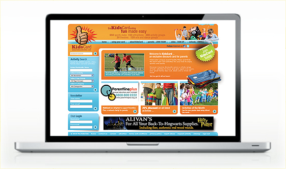 KidsCard Website Examaple (Top Banana Design Limited)