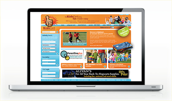KidsCard Website Examaple (Top Banana Design Limited)